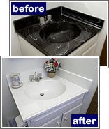 Cultured marble sinks can be refinished too!
