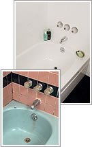 Porcelain tubs and ceramic tile