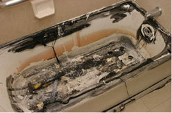 Bad condition of tub after liners