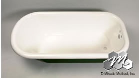 After Miracle Method restored claw foot tub