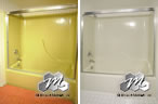 Fiberglass tub and shower.