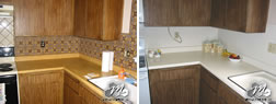 Formica countertops and tile backsplash makeover
