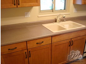 Kitchen on Kitchen Countertop And Backsplash Makeover By Miracle Method