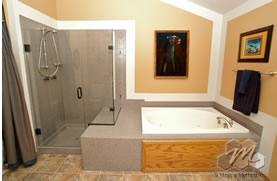 After Miracle Method refinished the tub and shower