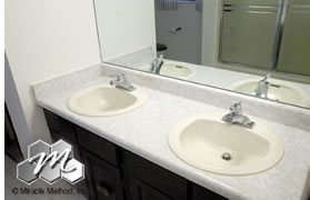 After sink and counter resurfacing by Miracle Method