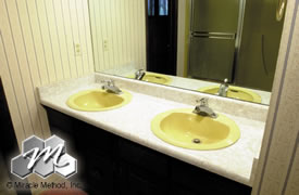 Before sink and counter resurfacing by Miracle Method