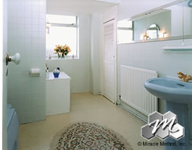 After Miracle Method resurfaced the ceramic wall tile