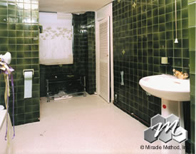 Before Miracle Method resurfaced the ceramic wall tile