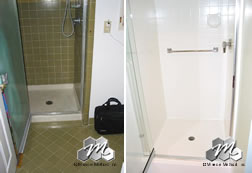 Shower stall refinish. 