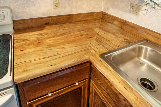 Images of butcher block countertops