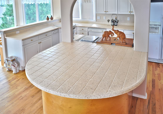 Kitchen tile countertop refinishing Kitchen tile countertop refinishing